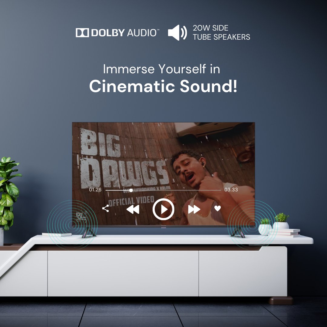 Enspire 43 inch Full HD Smart TV with Android OS + 4GB ROM + 512MB RAM