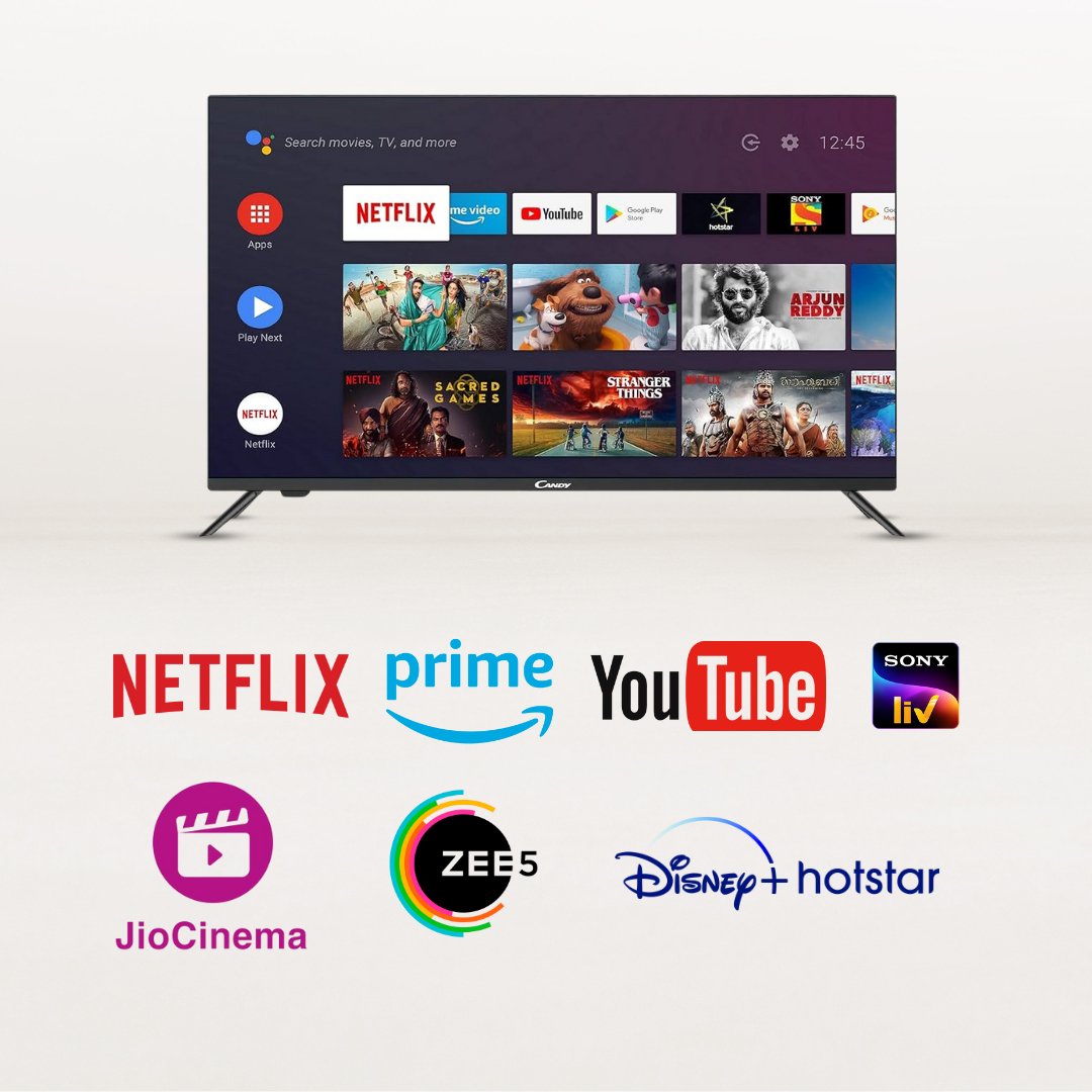 Enspire 43 inch Full HD Smart TV with Android OS + 4GB ROM + 512MB RAM