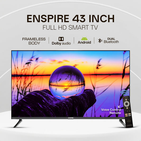 Enspire 43 inch Full HD Smart TV with Android OS +8GB ROM + 1GB RAM+ VOICE REMOTE