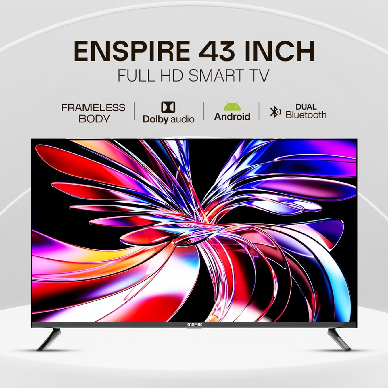 Enspire 43 inch Full HD Smart TV with Android OS + 4GB ROM + 512MB RAM