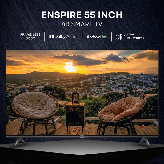 Enspire 55 inch 4K Smart TV with Android OS+ 4K resolution + 8GB ROM + 1.5GB RAM