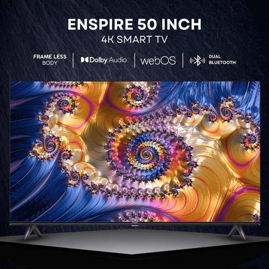 Enspire 50 inch 4K Smart TV with Web OS+ 4K resolution + 8GB ROM + 1.5 GB RAM